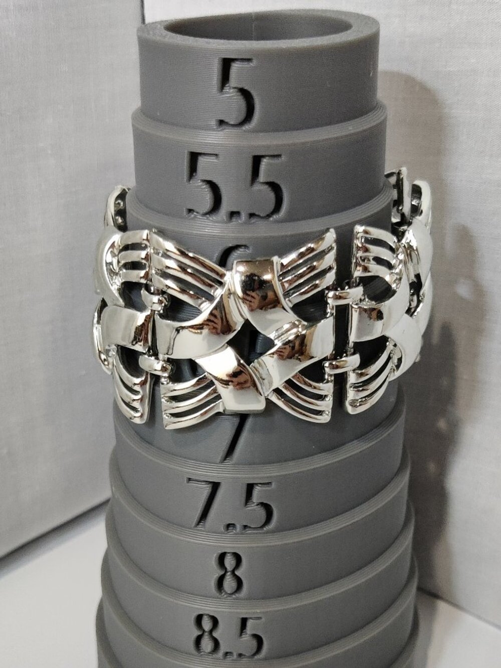 Vintage Signed Coro Silver Tone Wide Bracelet